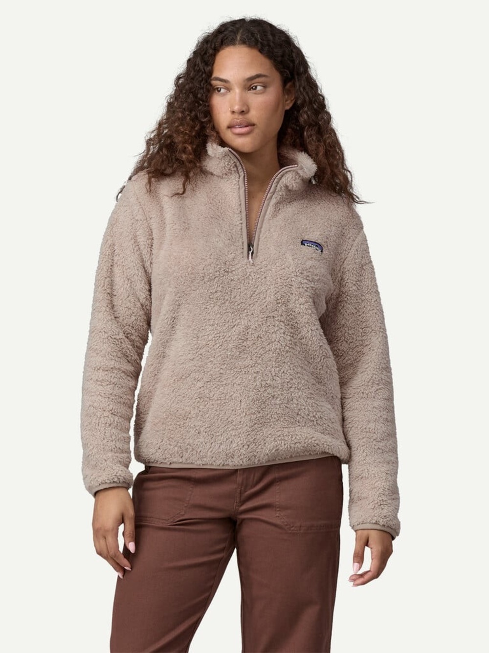 Patagonia Women's Los Gatos 1/4-Zip Fleece in Shroom Taupe - EUC